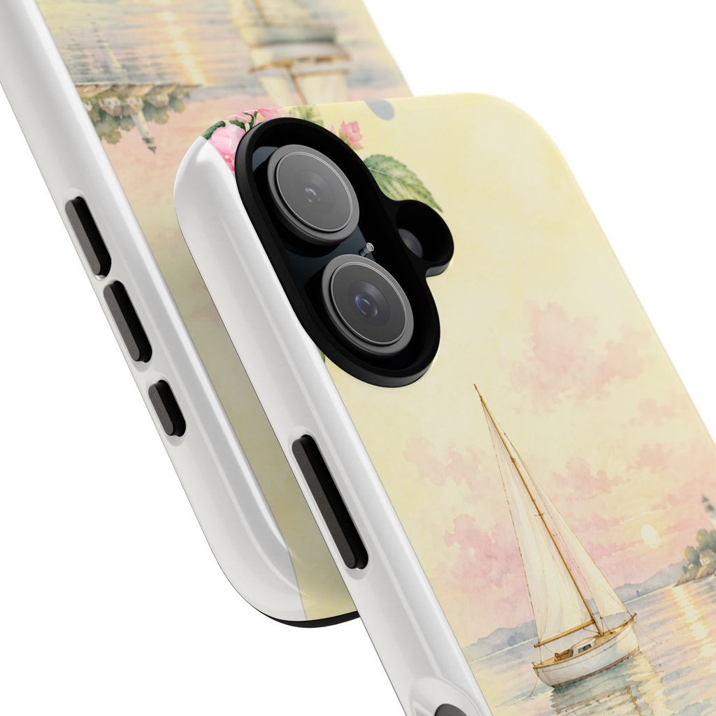 Sailboat Harbor Phone Case — "Honey Harbor" Pastel Nautical Protection