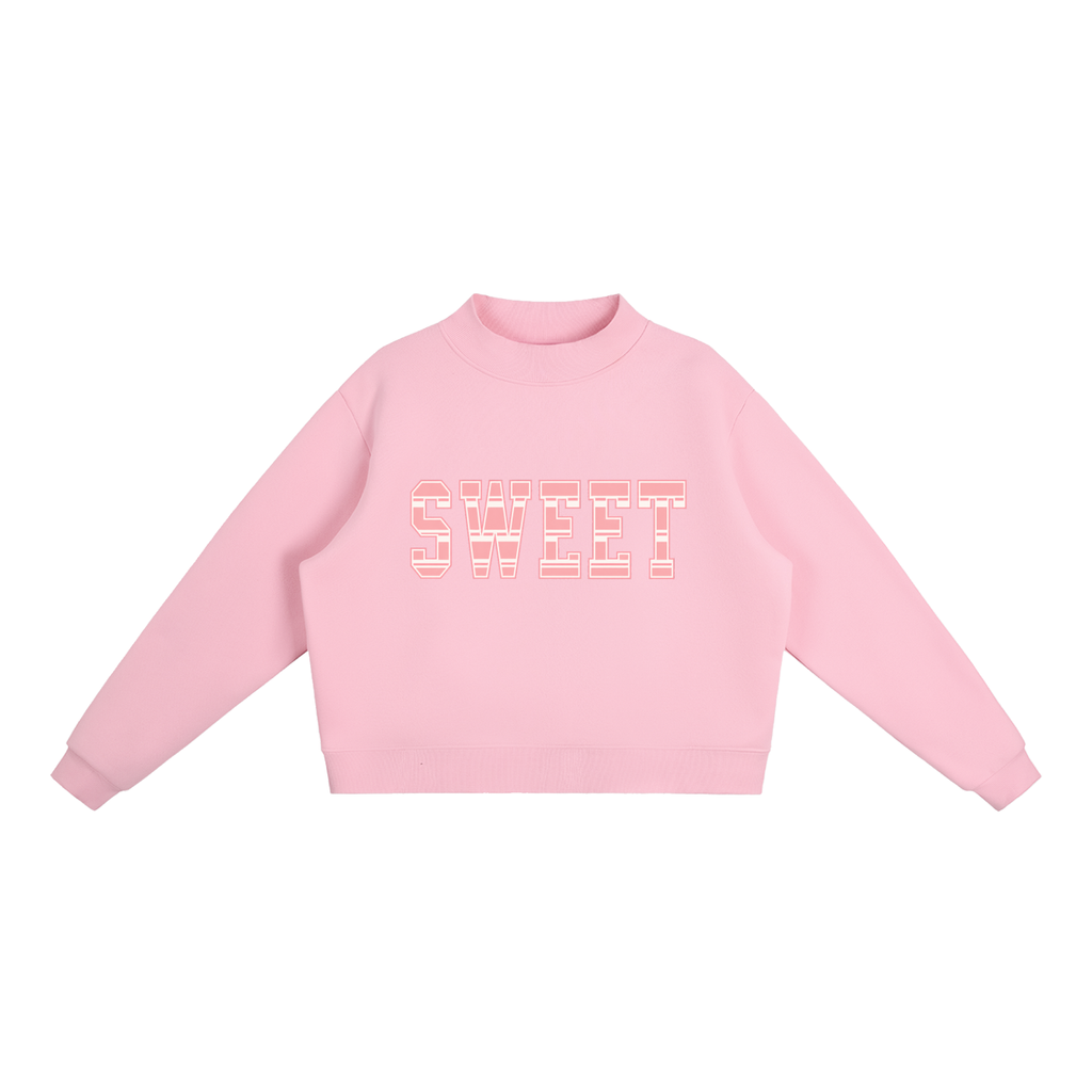 'Sweet' mock neck